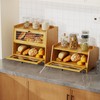 BAMBANG Bread Box for Kitchen Countertop, Bamboo Bread Box for