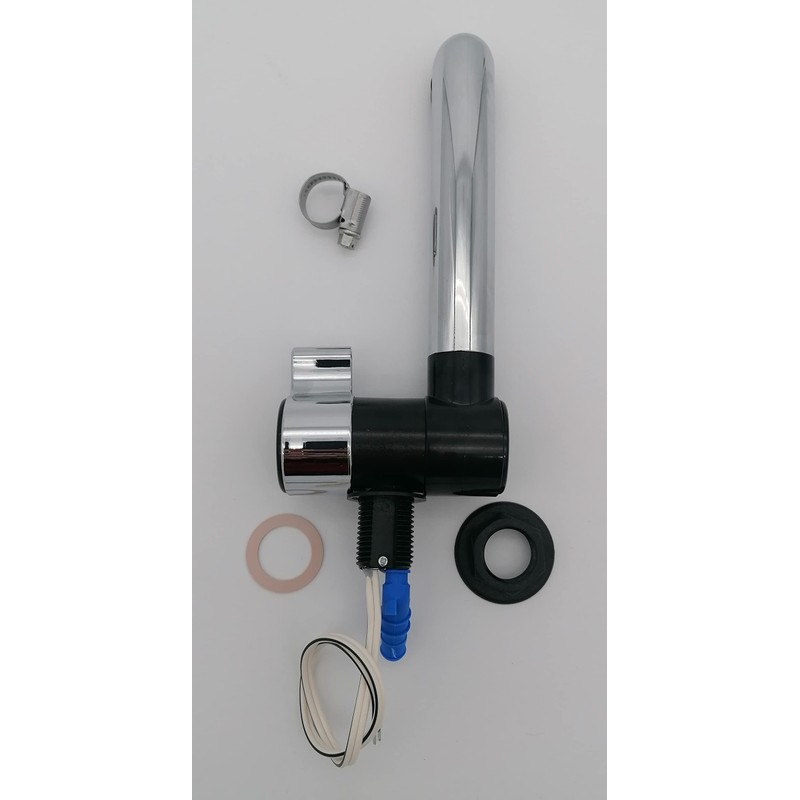 CR-MOESANCO® 12V London Chrome Tap + Stainless Steel Clamp Caravan