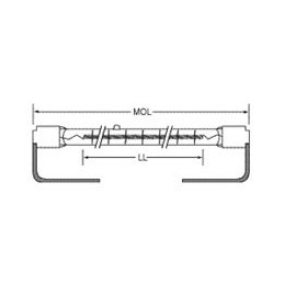 USHIO QIH240-1000/S3 Quartz Infared Heat (QIH) Lamp