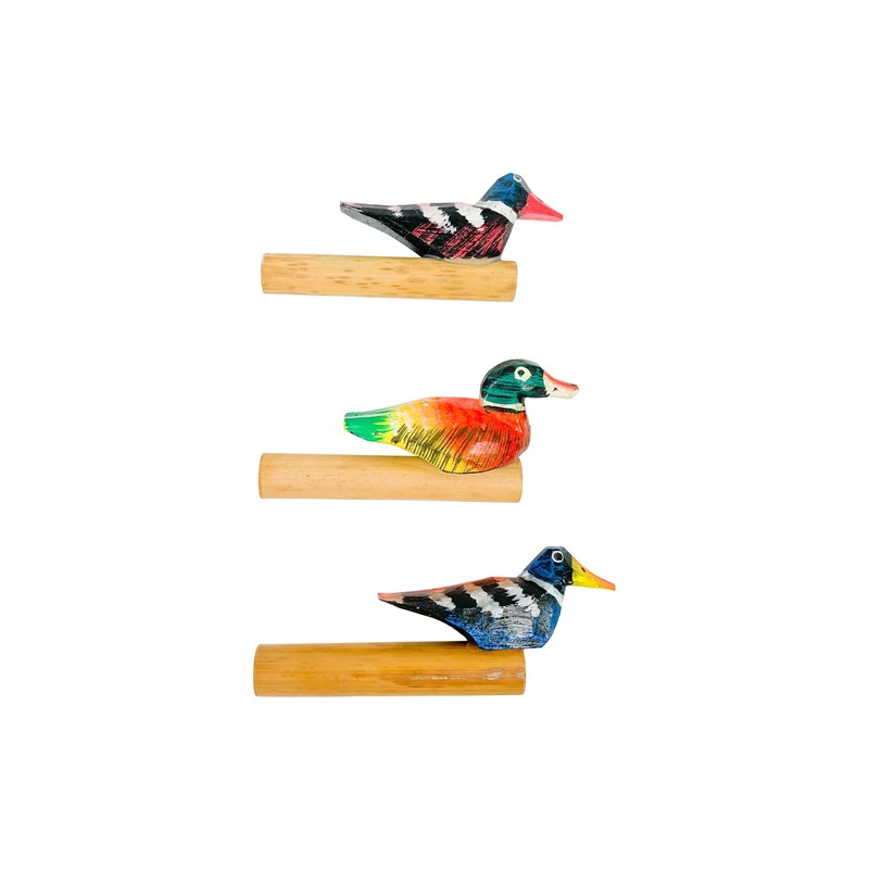 My Family House Painted Duck Caller Brown - Bamboo -