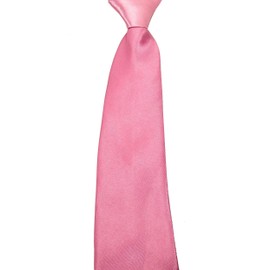 1 pcs Boys Pre-Tied Ties. Satin Plain Coloured Childrens Ties. Elasticated.Handmade. Wedding, School, Fashion (Light Pink, Boys Tie)