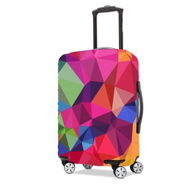 FIRST WAY Luggage Cover Protector - Anti-Scratch Suitcase Cover for Travel - Protects Against Dirt and Wear, Fits 18"-22" Luggage Geometric