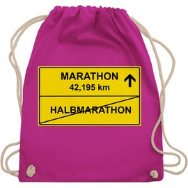 Shirtracer - Gym Bag Backpack - Hiking Running Jogging Accessories - Marathon, 1 Fuchsia