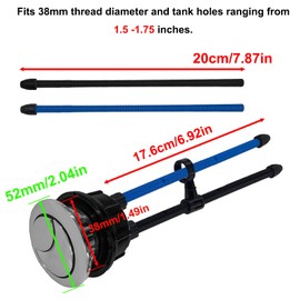 38mm Toilet Tank Push Button Toilet Button Dual Push Flushing,Toilet Button Toilet Button Valve,Thread Diameter Dual Push Flushing Button,Adjustable Toilet Water Tank Button