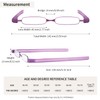 Women's Rectangular Reading Glasses Purple 3.0
