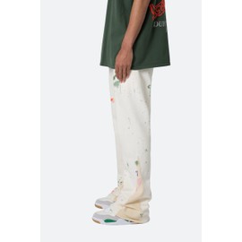 mnml Men's Contrast Bootcut Sweatpants, Off White