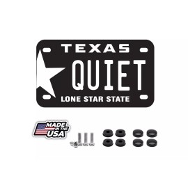 BLVD Quiet Texas Motorcycle Novelty License Plate including Hardware Made In USA