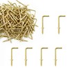 AUXBC 150PCS Mini Right Angle Screw Hook - 3/4 Inch