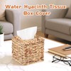 Water Hyacinth Handwoven Tissue Box Cover Rattan Wicker Tissue Box