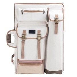 TRANSON Art Portfolio Case Artist Backpack Canvas Bag Large 26” x 19.5” White