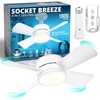 Bell+Howell Socket Breeze Modern Ceiling Fans with LED Lights, 10"