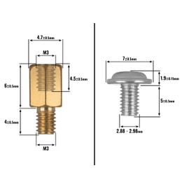 Poppstar screw set for M.2 SSD/NVMe mounting on motherboard
