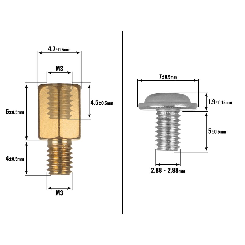 Poppstar screw set for M.2 SSD/NVMe mounting on motherboard