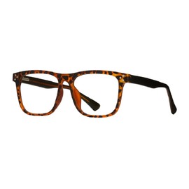 Blue Planet Readers for Men and Women - Julien Reader Glasses, Onyx in Matte Walnut Tortoise Square Frame Womens and Mens Reading Glasses, Blue Light Blocking Eyeglasses, 2.25