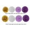 Purple White-Gold Party-Decoration Graduation Banner - 8pcs Kits Cap Garland