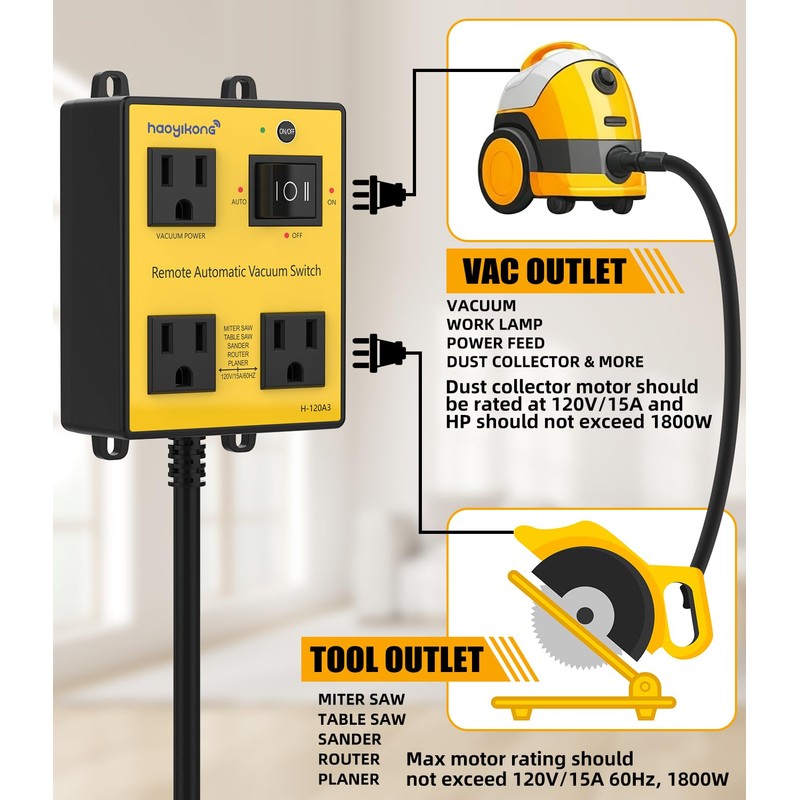 Automatic Vacuum Switch with Remote, Auto Vacuum Switch for Various