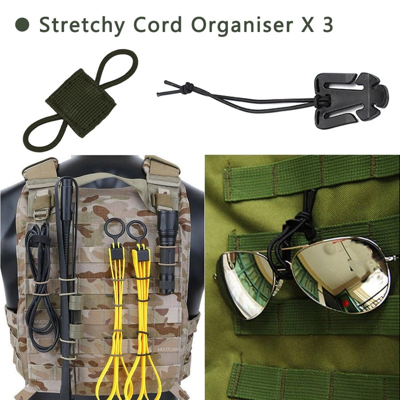 INLAZTIM Pack of 18 Molle Accessories Carabiner Clips Molle System