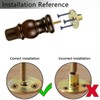 Maricome 6 Inch Wood Legs Predrilled M8 Bolt Turned Round
