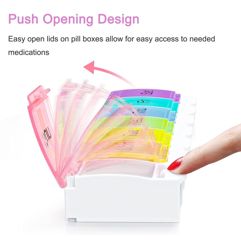 7 Day Pill Box Portable Storage Box Weekly Pill Box