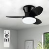 ZOEYON Small Ceiling Fan with Light - 26 Inch Flush