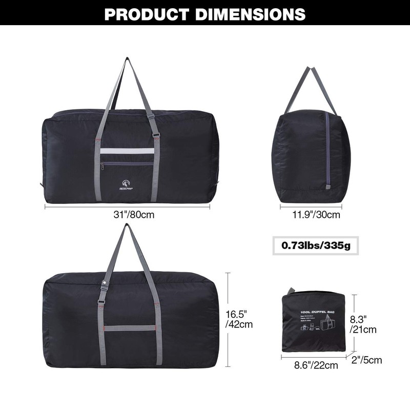 REDCAMP Foldable Extra Large Duffle Bag 100L/31 Inch, Lightweight Travel