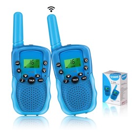 Walkie Talkie para Niños con Linterna LCD Retroiluminada,Radio Juguete con 22 Canales,3 Millas Largo de Alcance para Aventuras al Aire Libre,Camping, 