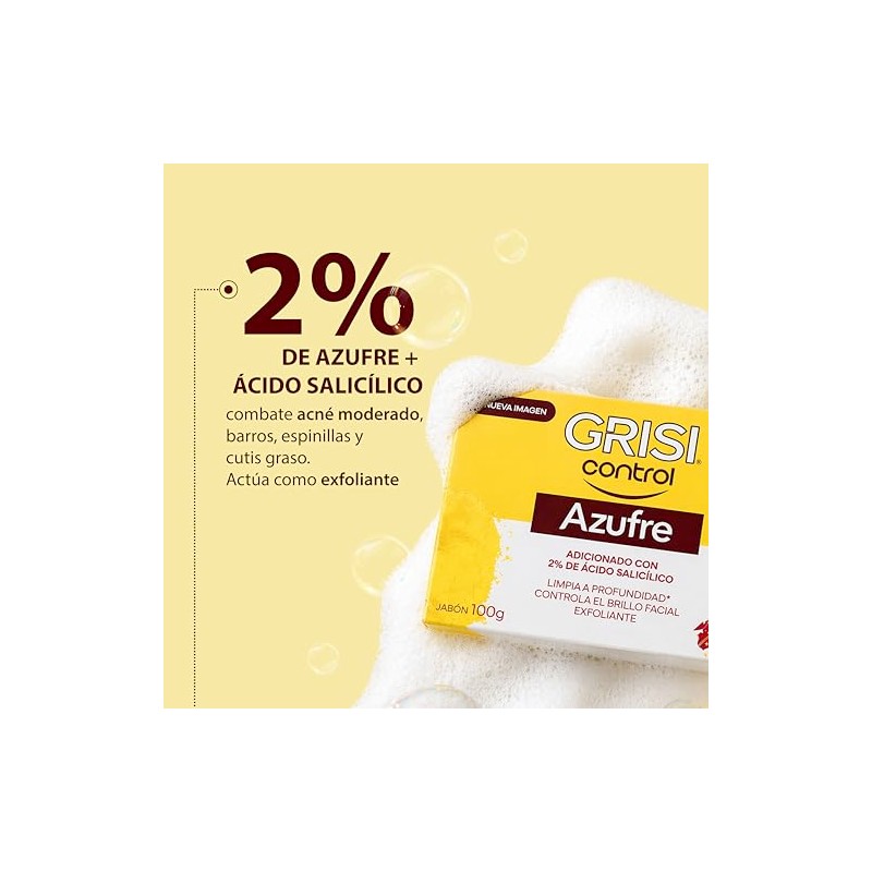 Grisi - Control, Jabón Facial, Ácido Salicílico 2%, 100 g