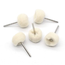 KiKiHong 25 Pieces Cotton Buffing Wheel, Soft Polishing Wheel for Dremel Rotary Tool, Beige