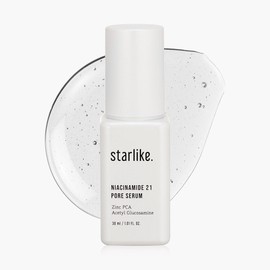 Starlike Starlike Niacinamide 21% Poiserum, 1.0 fl oz (30 ml), High Content Niacinamide, 21%, Zero Pores, Pore Care, Poreless, Blackhead, Sagging, Serum, Transparency, Uncolored, Fragrance Free