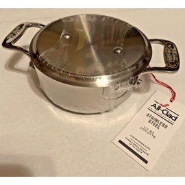 All-Clad One Mini Cocotte w/ Lid 0.5 qt Stainless Steel Brand New Sealed Tags