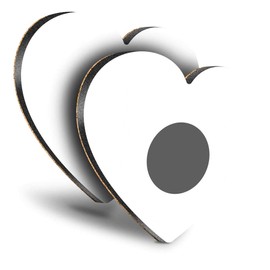 Destination Vinyl ltd Great Coasters (Set of 2) Heart - BW - Japan Flag Japanese Drink Glossy Coasters/Tabletop Protection for Any Table Type #41744