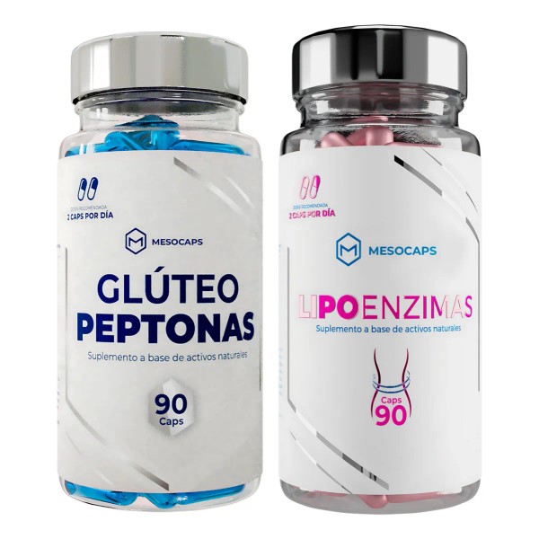 Kit Glteo Peptonas Lipoenzimas 90 Cpsulas - Producto Original de