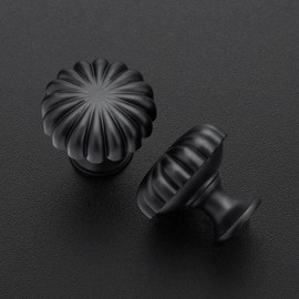 30 Pack Black Cabinet Knobs, Zinc Alloy Matte Black Drawer Knobs Hardware for Kitchen Cabinets, Dresser and Wardrobe Doors Vintage Dresser Drawer Pulls