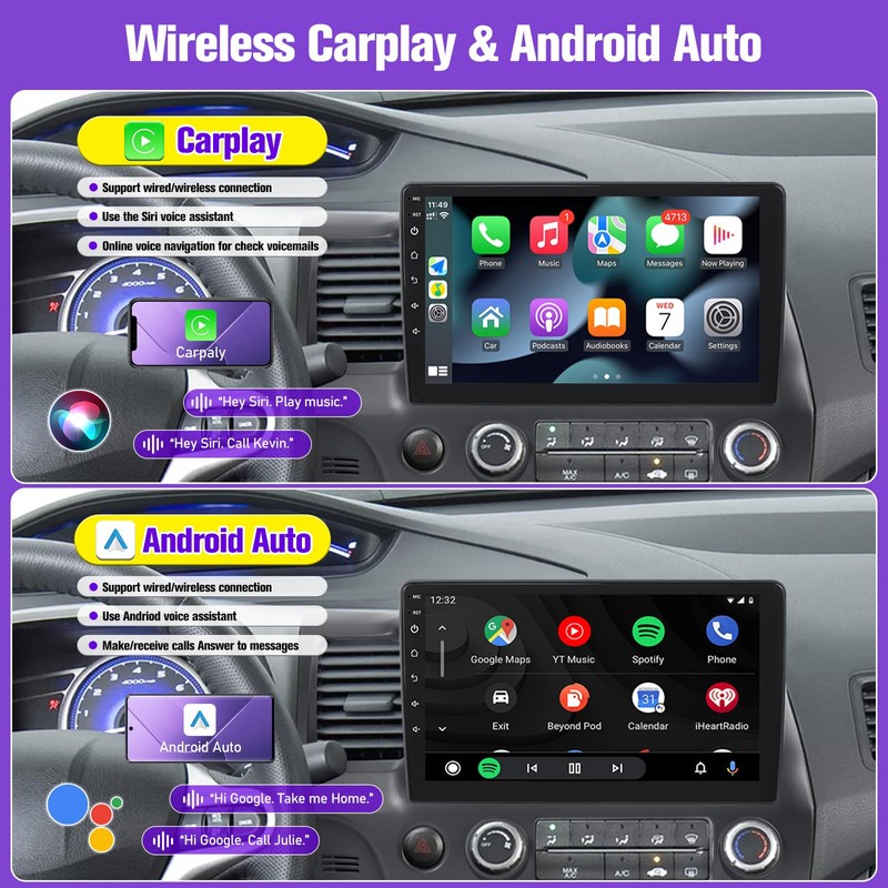 Leadfan Car Stereo Radio for Honda Civic 2006 2007 2008