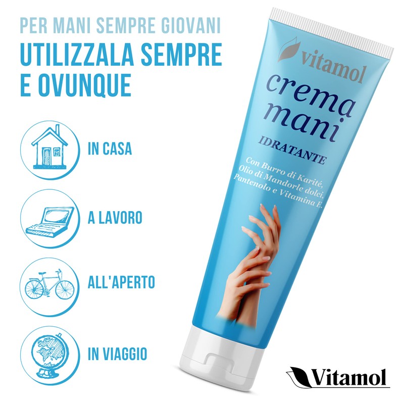 Vitamol Moisturising Hand Cream for Dry, Cracked and Red Hand