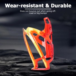 SPEEDCYC Bike Water Bottle Holder Ultra-Light Bicycle Bottle Cage with Screws Tool, Universal Cycling Cup Holder for MTB, Mountain Bikes,Yellow 2 Pack