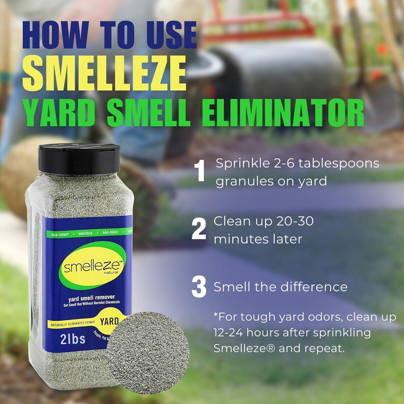 SMELLEZE 2 lb. Yard Odor Eliminator for Dogs – Long-Lasting