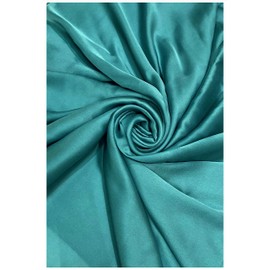 GFM® 100% Silk Scarf Shawl - for Evening Wedding Bridesmaids (Teal Blue) (FS-SLK100-Q-TNL)