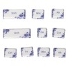 10PCS Key Caps Dye Sublimation Processblue and White Porcelain Style