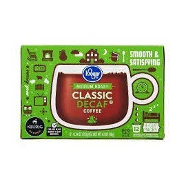 Kroger Classic Decaf K-Cups, Medium Roast (Pack Of 2)