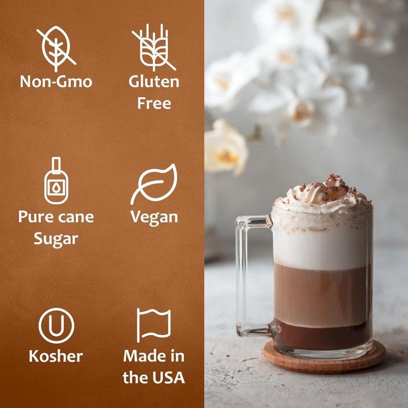 Syruvia Coffee Syrup Variety Pack Vanilla, Caramel, Hazelnut & Salted