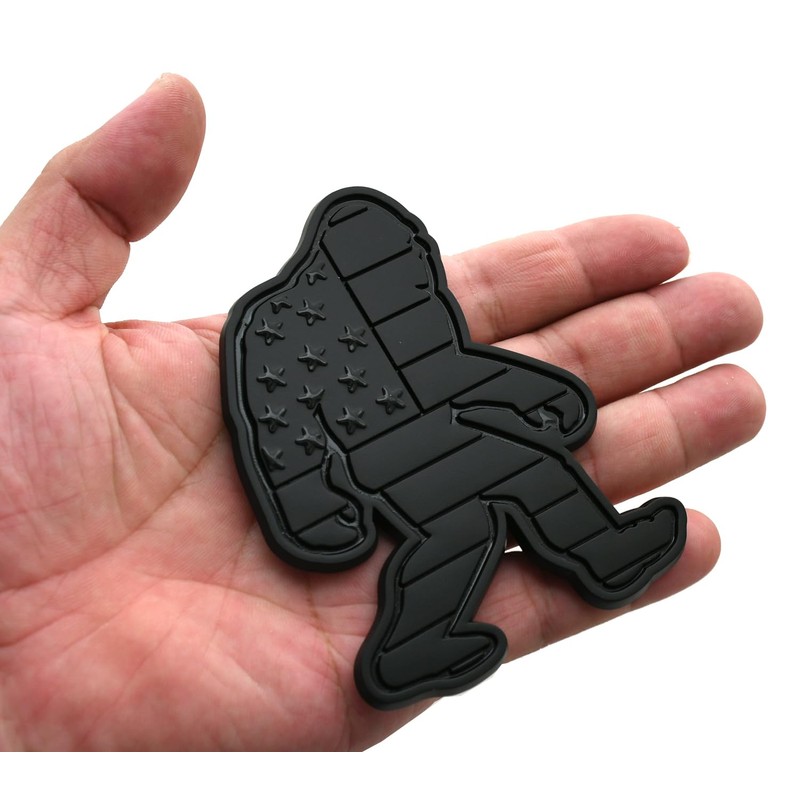 1x USA Flag Sasquatch Emblem American Flag Bigfoot Car Badge