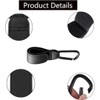 2X Pram Hook Clips,Cup Holder for Pram,Leather Style Pushchair Hooks,Buggy