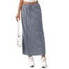 SOFIA'S CHOICE Women's Drawstring Skirts High Waist Long Skirt with
