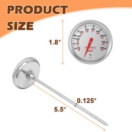 MOASKER 9815 Grill Thermometer for Weber Genesis 1000-5500 Series, Genesis Silver A-C, Gold B & C, Stainless Steel Temperature Gauge for Weber 62538 Gas Grill, 1-13/16Inch Dia