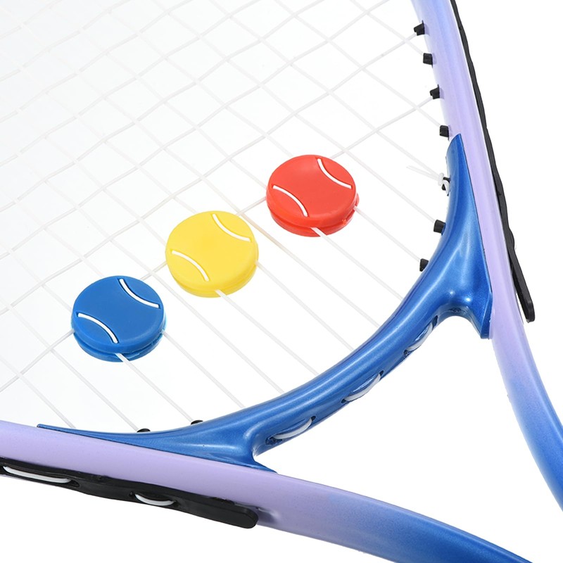 PATIKIL テニスラケット用振動吸収材 8個入り テニスラケットダンパー シリコン製ラケットストリングショック吸収器 テニスラケットとストリング用 ブルー/ホワイト