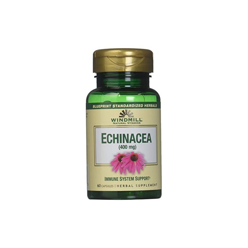 Windmill Echinacea 400mg Capsules, 60 Count (Pack of 1)