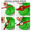 Huakaile 60 Pcs String Trimmer Head Blades Replace, Weed Eater