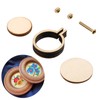 Jetec 20 Pieces 1 Inch Mini Embroidery Hoops Christmas Wooden