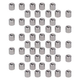 Pack of 50 Round Connecting Nuts Round M4 304 Stainless Steel Coupling Nut Internal Thread Rod Fitting